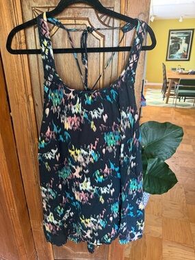 Roxy Black Multicolor Printed Spaghetti-Strap Top